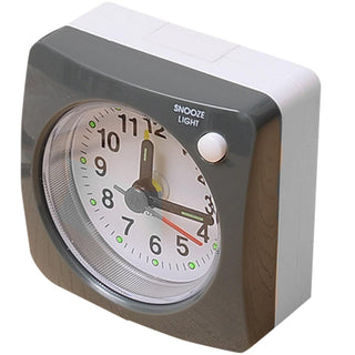 Mini Square Bedside Silent Sweep Alarm Clock Mini Square Bedside Silent Sweep Alarm Clock Student Silent Snooze Alarm Clock Student Silent Snooze Alarm Clock Non Ticking Noise With LED Snooze Light Decor Stevvex