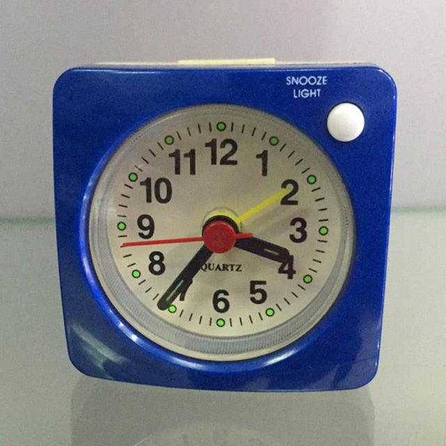 Mini Square Bedside Silent Sweep Alarm Clock Mini Square Bedside Silent Sweep Alarm Clock Student Silent Snooze Alarm Clock Student Silent Snooze Alarm Clock Non Ticking Noise With LED Snooze Light Decor Stevvex