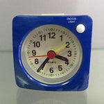 Mini Square Plastic Student Alarm Clock Silent Snooze Bedside Needle Alarm Clock Analog Alarm Clock Battery Operated for Heavy Sleepers Adults Bedrooms Bedside Kids Elderly Non Ticking Alarm Clocks with Non Ticking Portable Home Travel Alarm Clock Stevvex