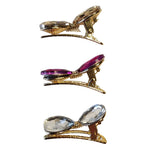 Mini Gem Cut Bow Clips - 3 Pack
