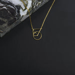 Minimalist Gold Name Logo Necklace