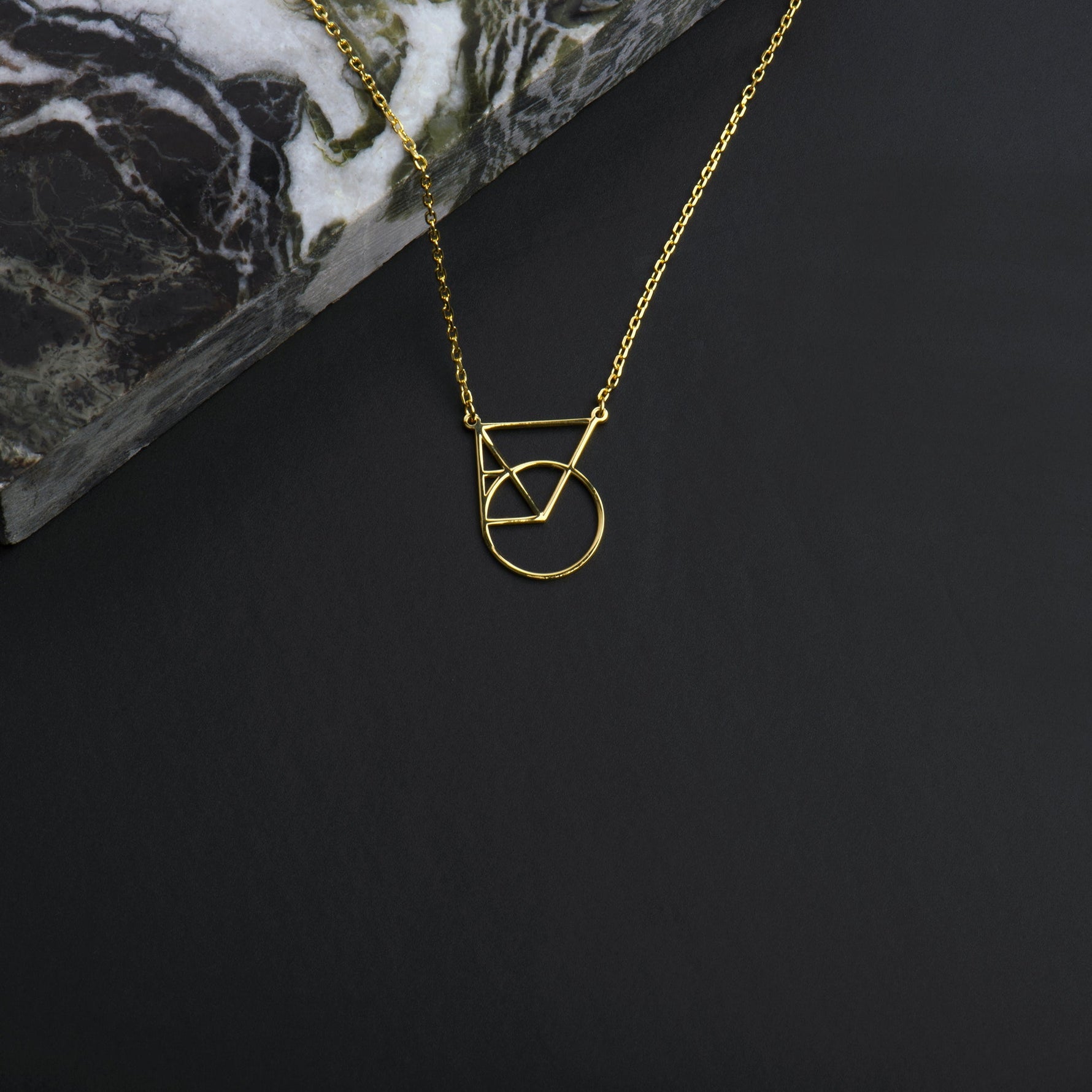 Minimalist Gold Name Logo Necklace