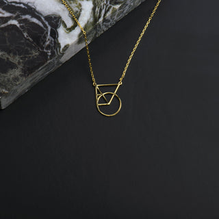 Minimalist Gold Name Logo Necklace