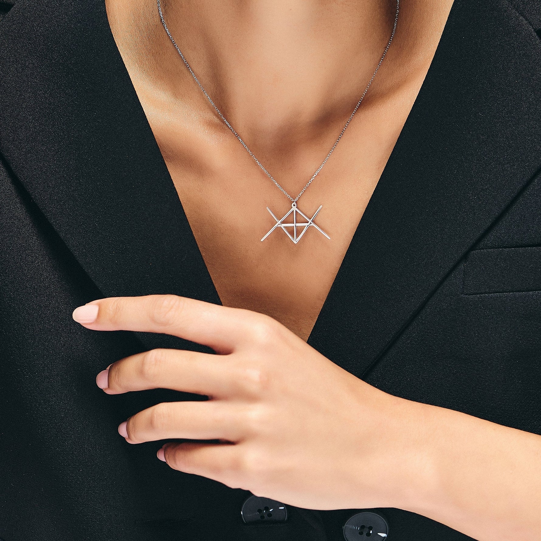 Minimalist Gold Name Logo Necklace