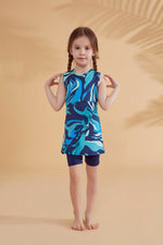 Lycra Navy Kids Swimsuit K2334 Marina Modest