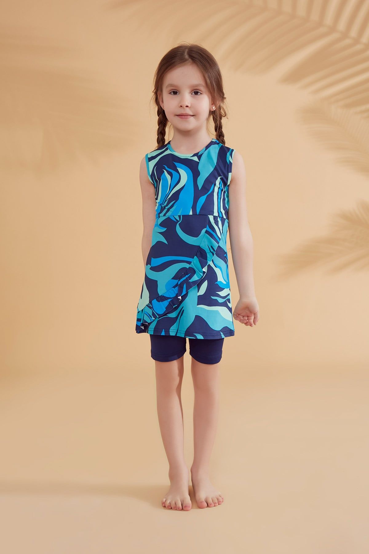 Lycra Navy Kids Swimsuit K2334 Marina Modest