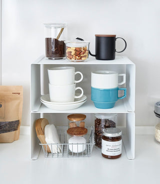 Stackable Countertop Shelf - Two Sizes - Steel - By Baano