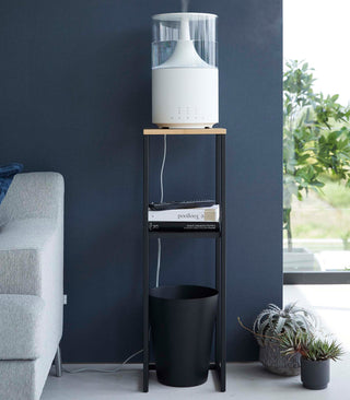Two-Tier Display & Storage Shelf (31.5" H)  - Steel + Wood - By Baano
