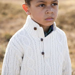 Mock Neck Organic Cable Sweater with Buttons - Baby - Glamourous Grace