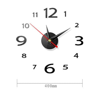 Modern Large 400mm 3D Mirror Surface Wall Clock 3D Wall Sticker Frameless Wall Clock 3D Wall Clock with Mirror Number Stickers for Home Office Decorations Home Office Room Wall Decor Home Decor Wall Clocks Stevvex