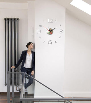 Modern Large 400mm 3D Mirror Surface Wall Clock 3D Wall Sticker Frameless Wall Clock 3D Wall Clock with Mirror Number Stickers for Home Office Decorations Home Office Room Wall Decor Home Decor Wall Clocks Stevvex