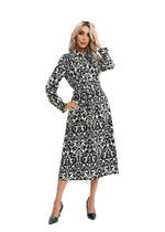 Modest Monochrome Midi Dress with Detached Belt