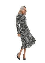 Modest Monochrome Midi Dress with Detached Belt