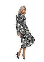 Modest Monochrome Midi Dress with Detached Belt