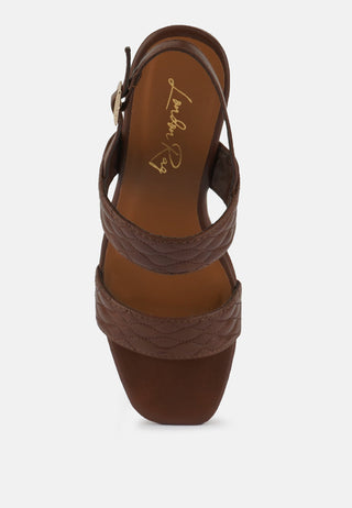 Mohana Quilted High Wedge Heel Sandals