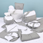 MON BEAU TROUSSEAU | Boys White & Grey Cotton All-in-One