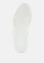 Monigue Faux Leather Cross Stitch Detail Sneakers