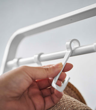 Coat Rack with Hat Storage (66" H)  - Steel + Wood - By Baano