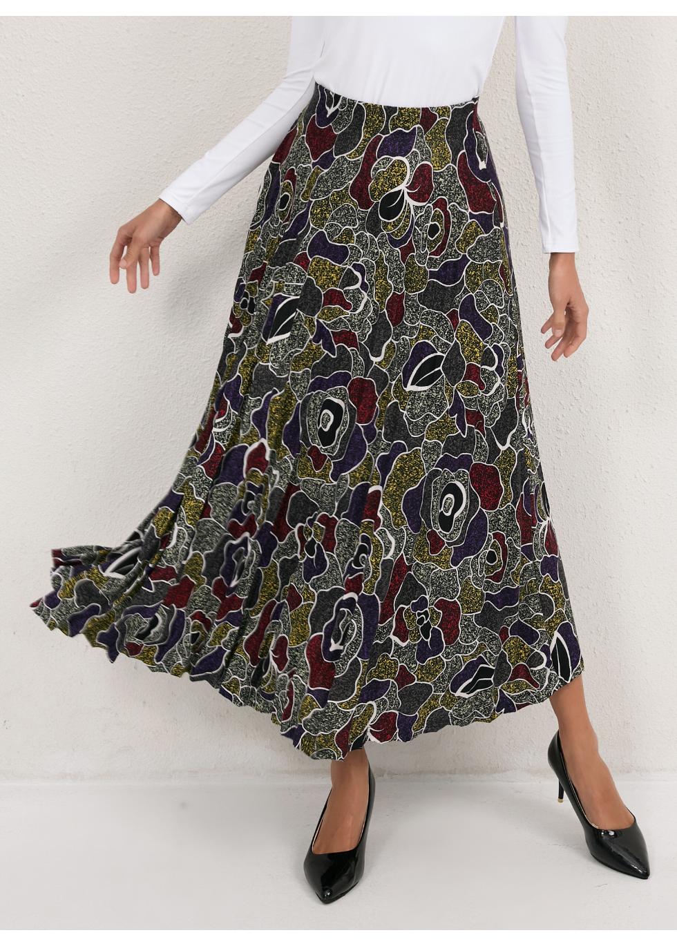 Mystic Petal Midi Skirt