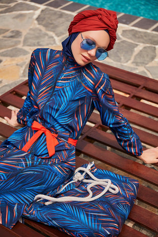 Woven Navy Burkini Modest Swimwear M2305 - By Baano