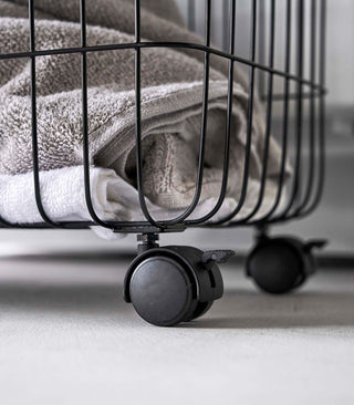 Rolling Wire Basket (14.8" H)  - Steel - By Baano