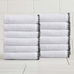 Cotton Border-Stitched 6-Piece Towel Set - Valery Collection