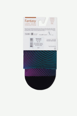 Socks Conte Fantasy 907 - "Hologram" Pattern - By Baano