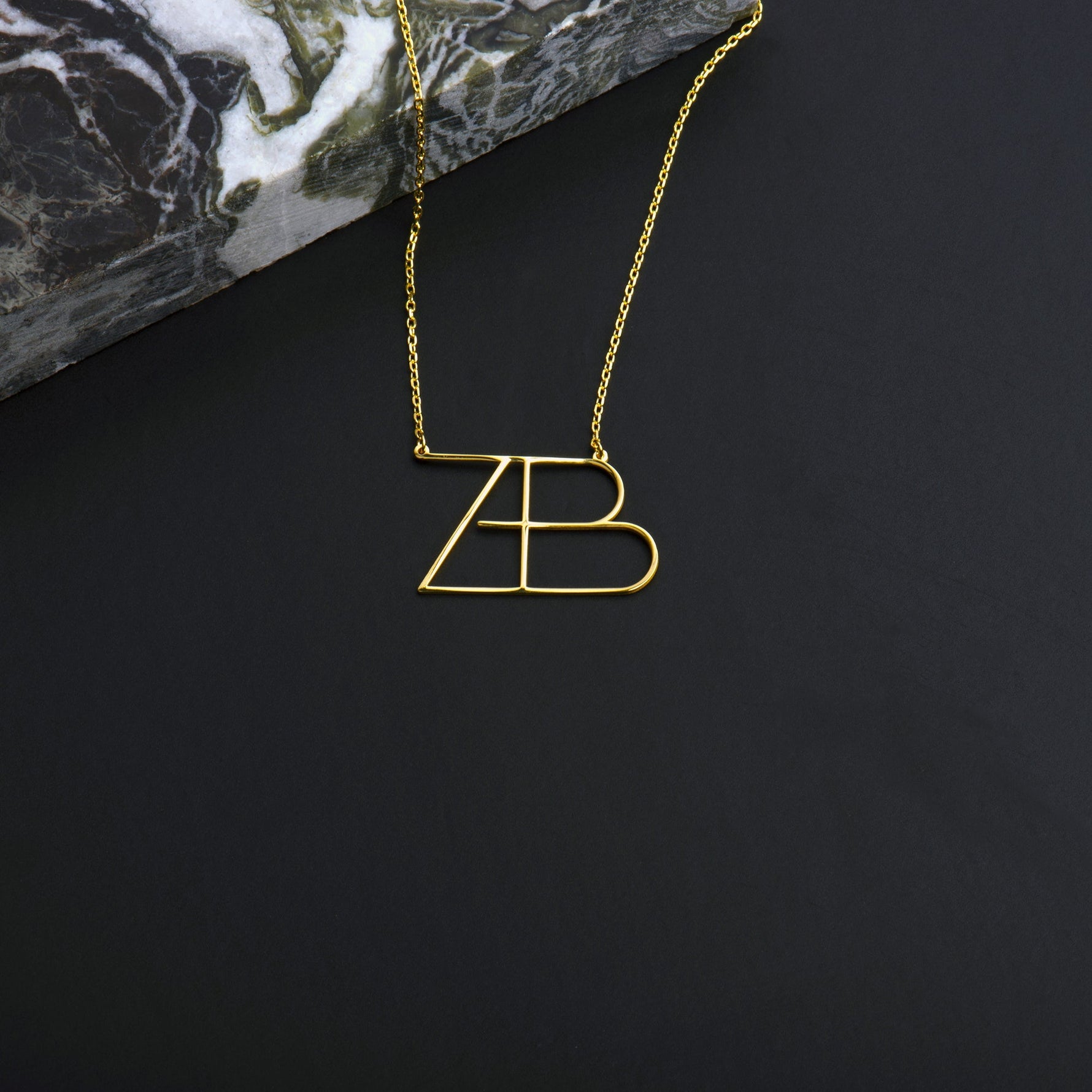 Name Logo Necklace - Sterling Silver