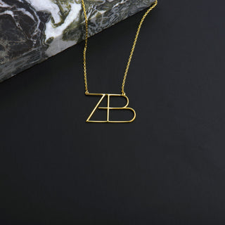 Name Logo Necklace - Sterling Silver