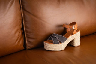 Nana Platform Sandals in Black Naughty Monkey