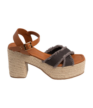 Nana Platform Sandals in Black Naughty Monkey