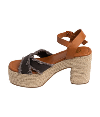 Nana Platform Sandals in Black Naughty Monkey