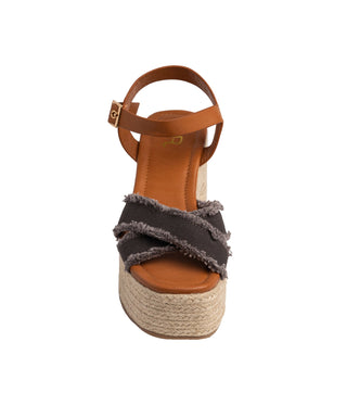Nana Platform Sandals in Black Naughty Monkey