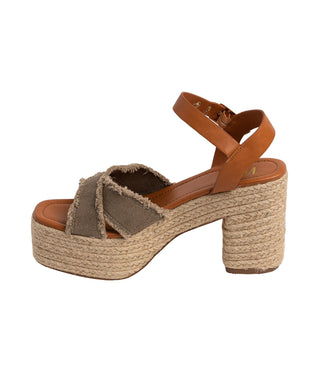 Nana Platform Sandals in Khaki Naughty Monkey