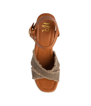 Nana Platform Sandals in Khaki Naughty Monkey