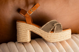 Nana Platform Sandals in Khaki Naughty Monkey