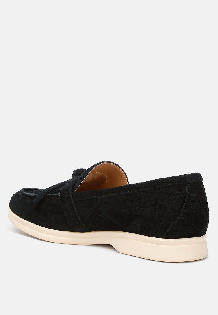 Nautica Genuine Suede Knot Detailed Loafers