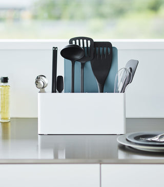 Utensil & Thin Cutting Board Holder - Steel - By Baano