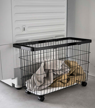 Rolling Wire Basket (14.8" H)  - Steel - By Baano