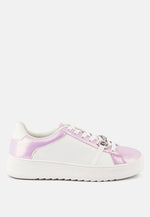 Nemo Contrasting Metallic Faux Leather Sneakers