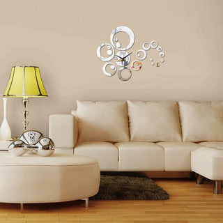 New 3D Acrylic Mirror Home Decoration Wall Clock Acrylic Mute Wall Clock Adjustable Silent Wall Art Clocks Home Decorations for Living Room Bedroom Farmhouse Watch Large Decorative Quartz Living Room Modern Wall sticker Stevvex