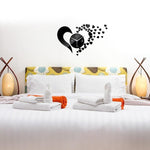 New Arrival Lovely Art Clock Wall Clock Living Room 3D Frameless Acrylic Mirror Sticker Wall Clock Home Modern Love Creative Adjustable Silent Wall Art Clocks for Home Office Decorations Quartz Acrylic Clocks Mirror Watch Stevvex