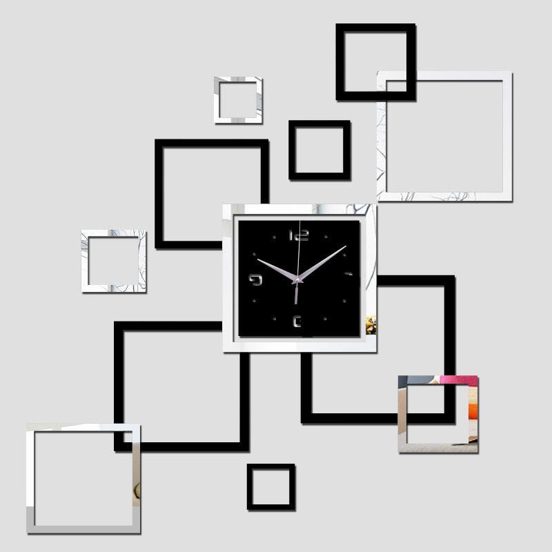 New Large Wall Clock Modern Design Acrylic Mirror Quartz Watch Stickers Clocks Home Decoration Watch Wall Clock Quartz Acrylic Mirror Stickers Home Decor 3D Clocks Stevvex