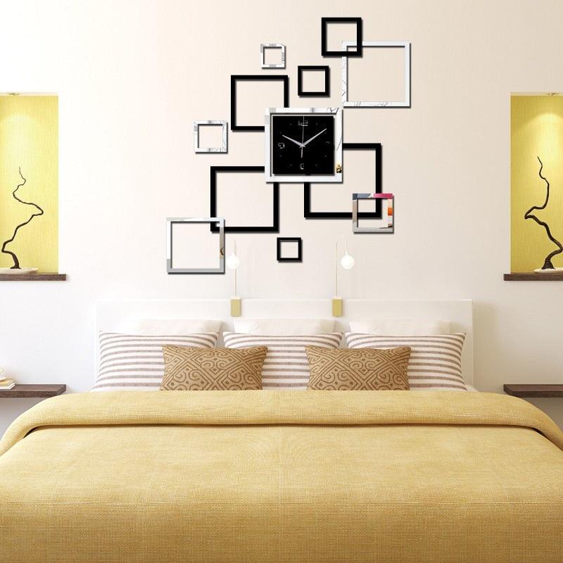 New Large Wall Clock Modern Design Acrylic Mirror Quartz Watch Stickers Clocks Home Decoration Watch Wall Clock Quartz Acrylic Mirror Stickers Home Decor 3D Clocks Stevvex