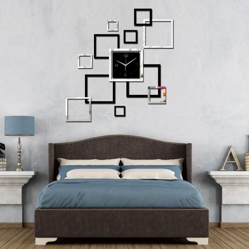 New Large Wall Clock Modern Design Acrylic Mirror Quartz Watch Stickers Clocks Home Decoration Watch Wall Clock Quartz Acrylic Mirror Stickers Home Decor 3D Clocks Stevvex