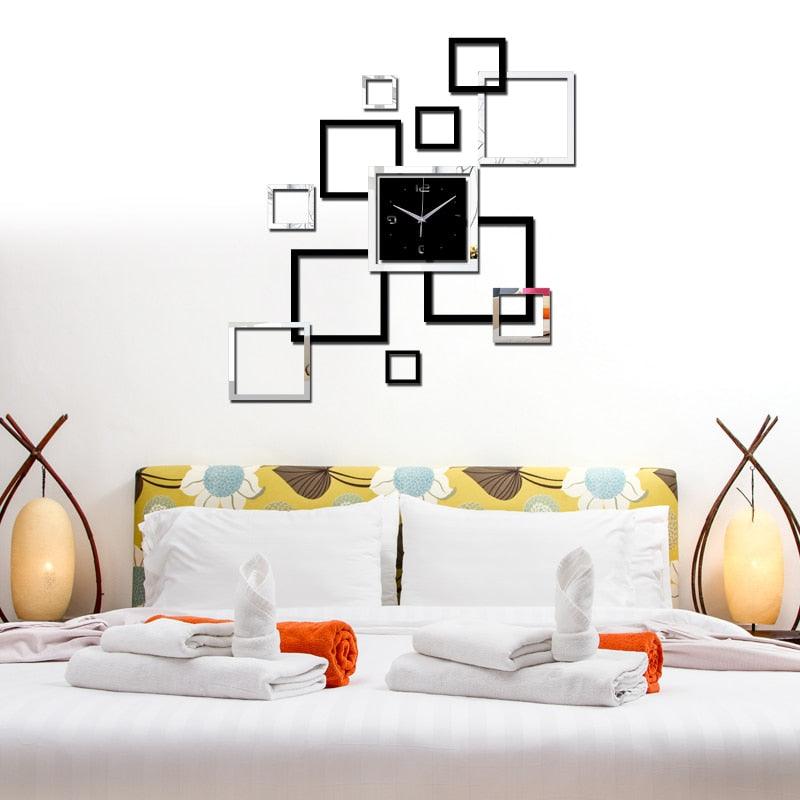 New Large Wall Clock Modern Design Acrylic Mirror Quartz Watch Stickers Clocks Home Decoration Watch Wall Clock Quartz Acrylic Mirror Stickers Home Decor 3D Clocks Stevvex