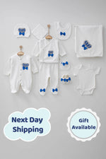 Henry Royal Blue Newborn Coming Home Set (10 pcs) - By Baano