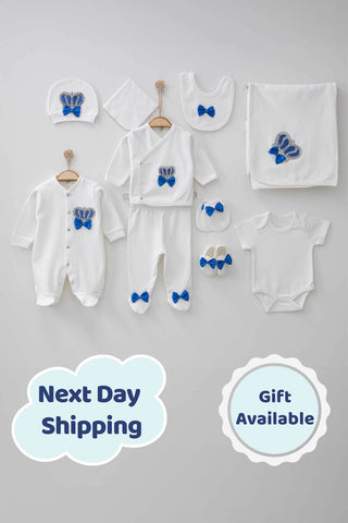 Henry Royal Blue Newborn Coming Home Set (10 pcs)