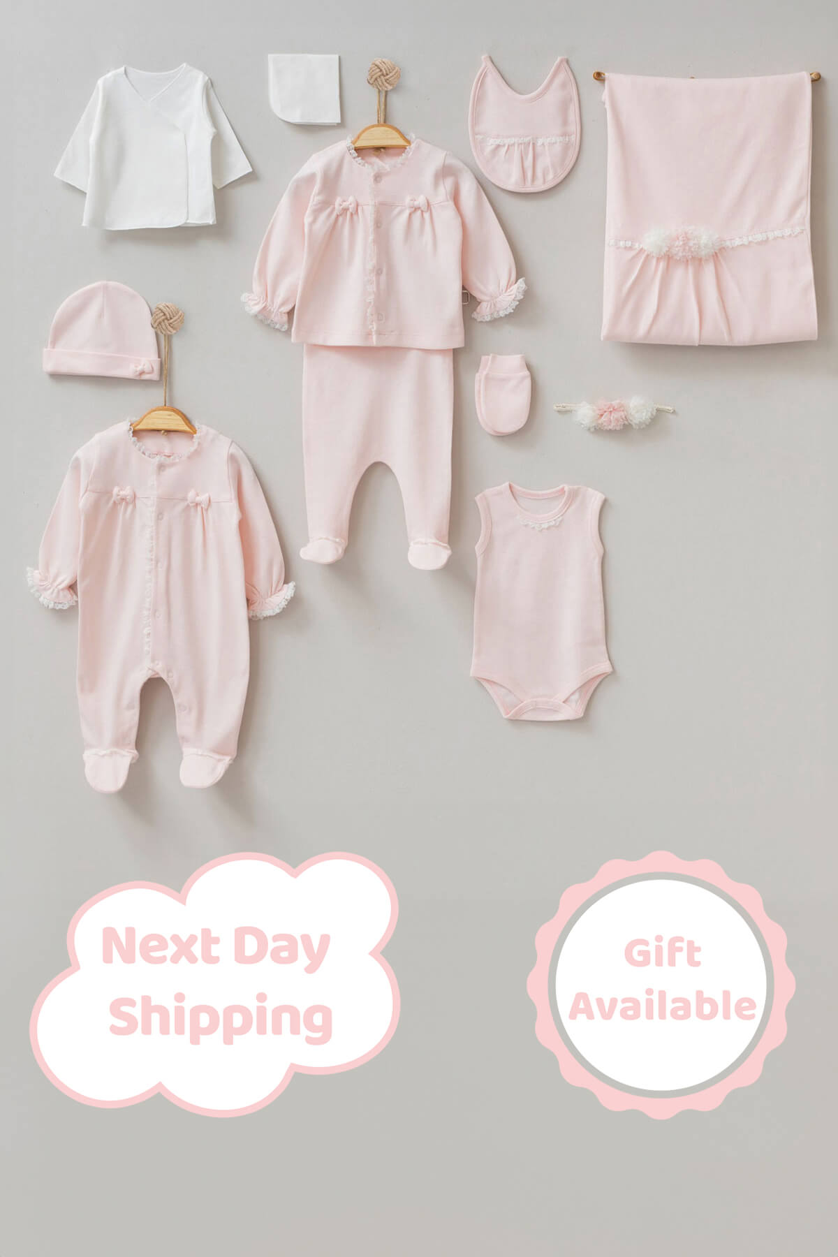 Mila Newborn Coming Home Set (11 Pcs) - By Baano