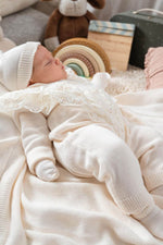Eva Cream Newborn Knitwear Coming Home Set (5 pcs) - By Baano